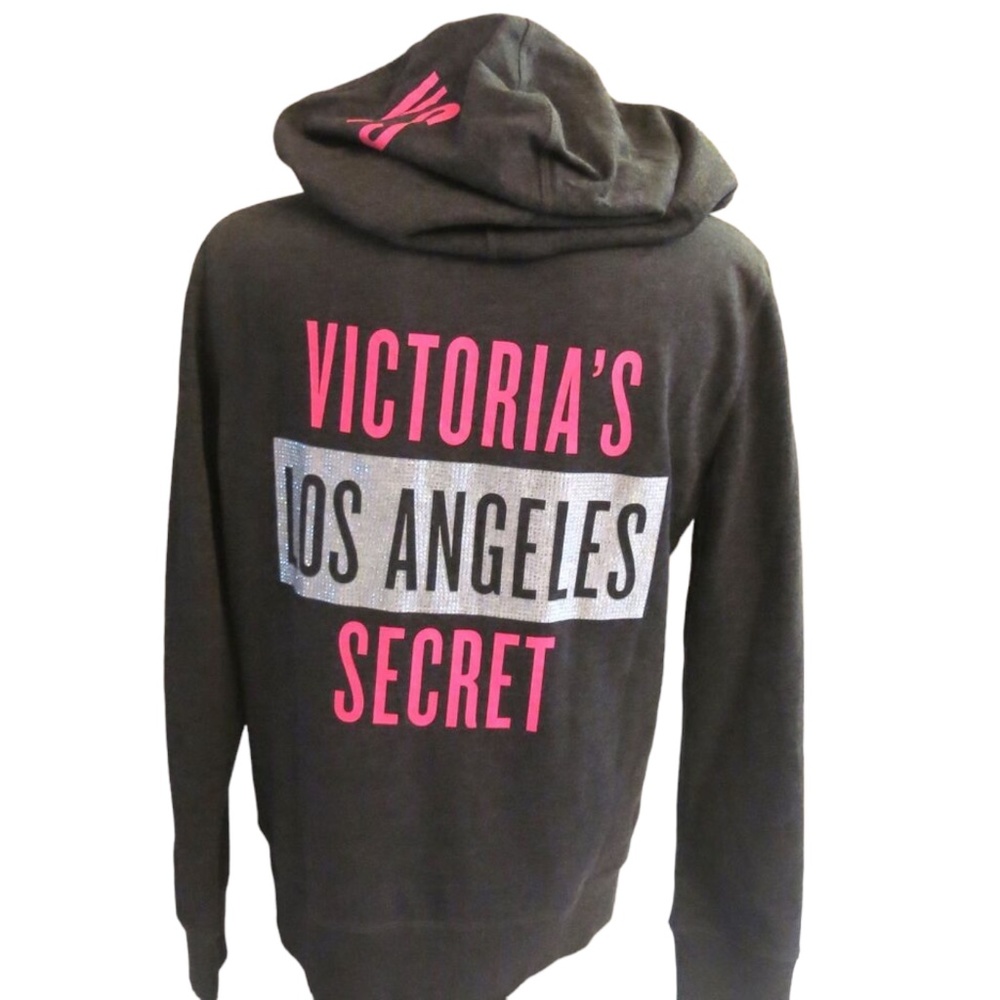 Victoria's Secret Los Angeles Full Zip Hoodie Sweatshirt MEDIUM